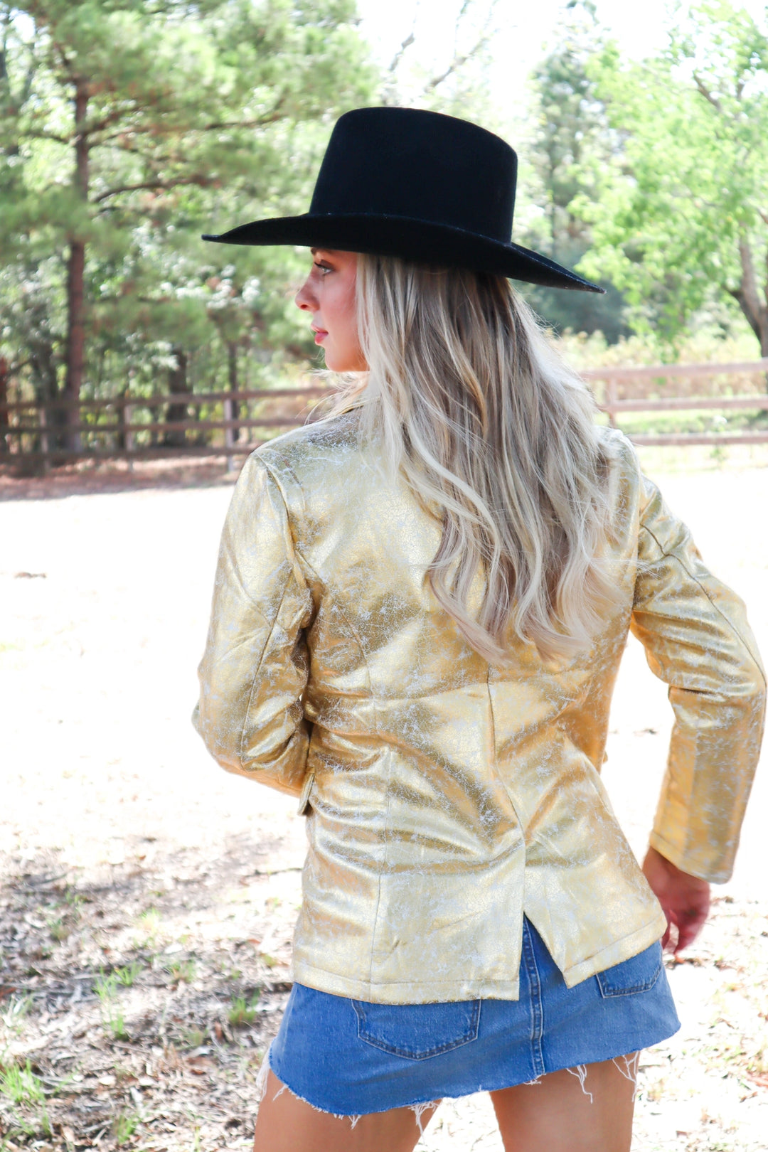 Best Buckin' Blazer Golden Elegance