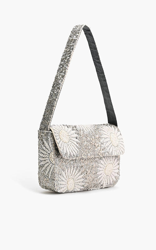 Ivory Petal Frostwork Shoulder Bag - America & Beyond