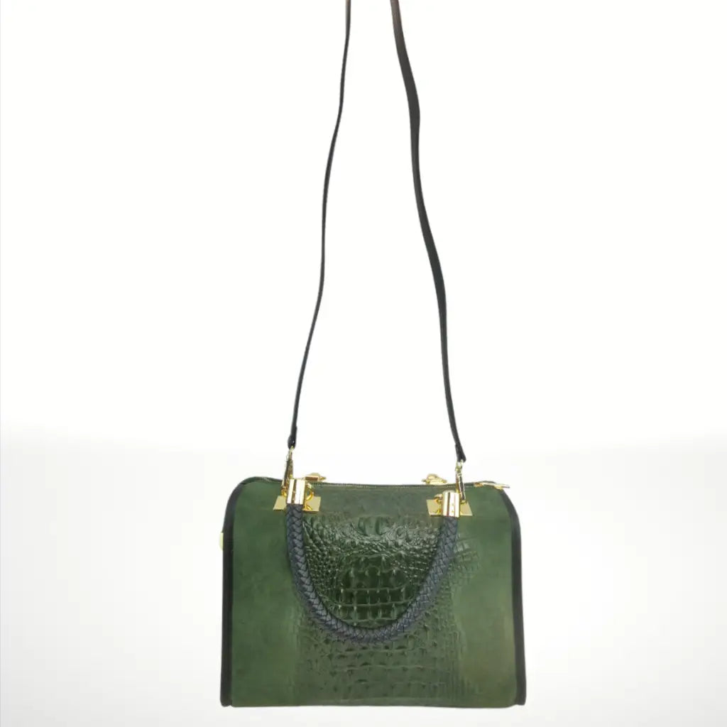 Baulia Serraje Leather Bag in Green
