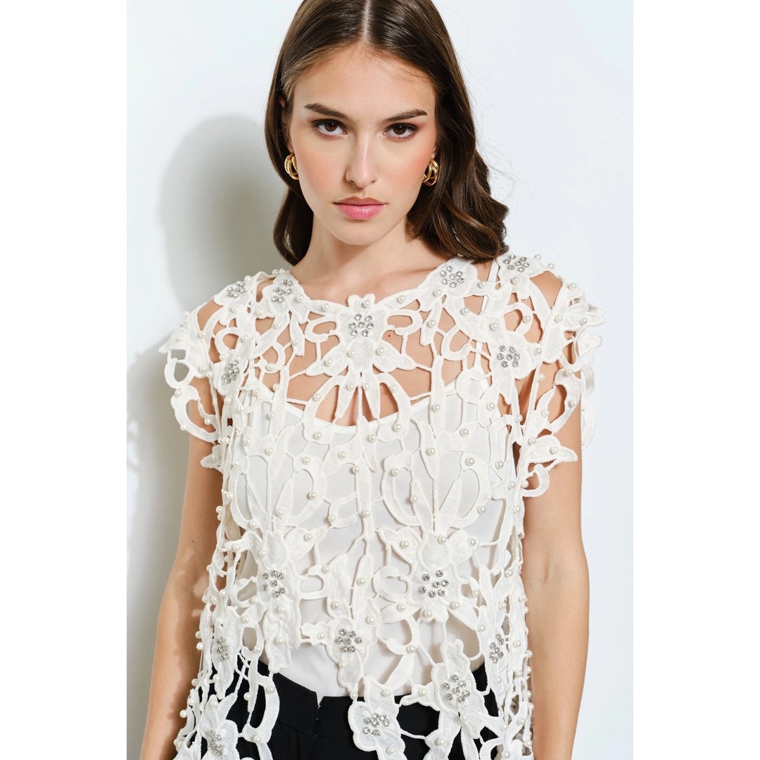 The Evening Muse Lace Top
