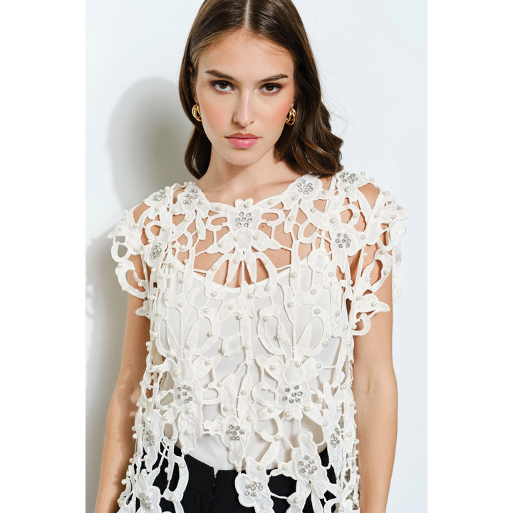 The Evening Muse Lace Top