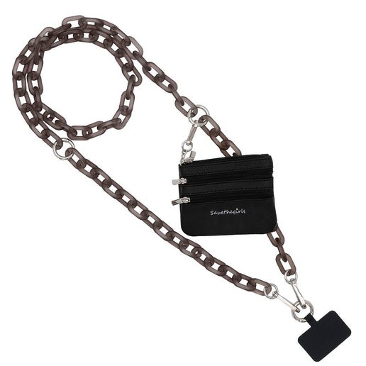 Clip & Go Crossbody Ice Chain Phone Accessory  - Black