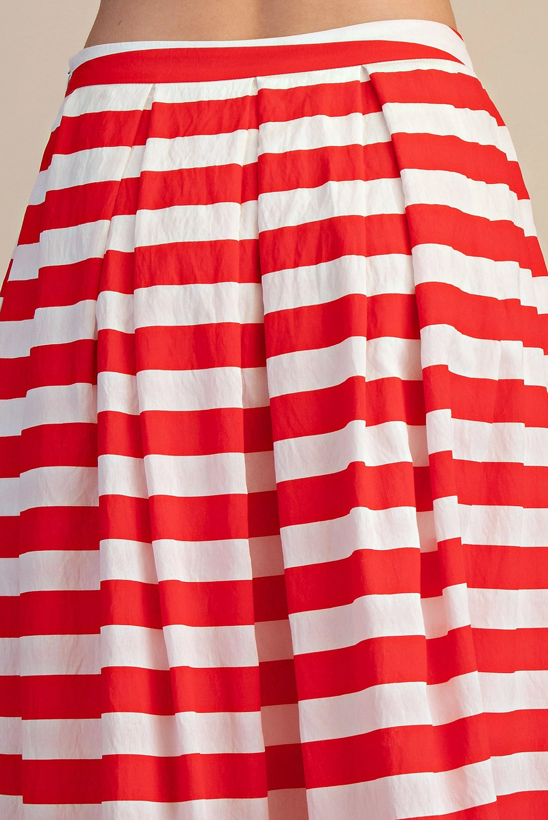 The Riviera Stripe Midi Skirt
