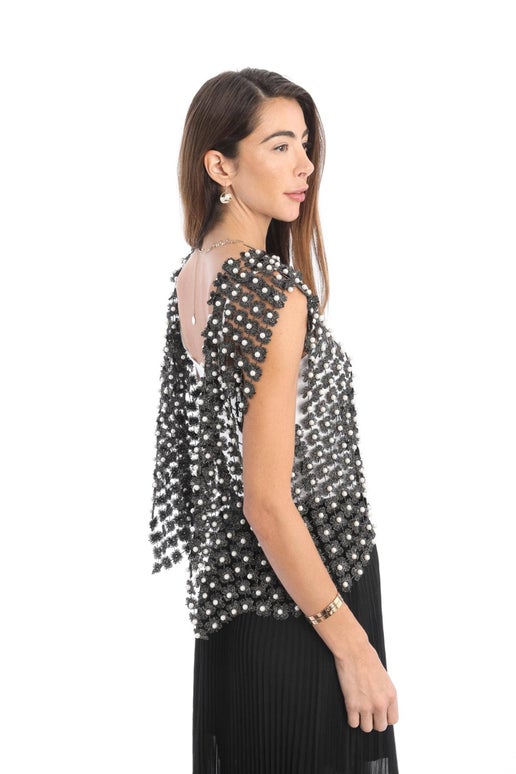 Floral Shell Pearl Capelet - SACCHI