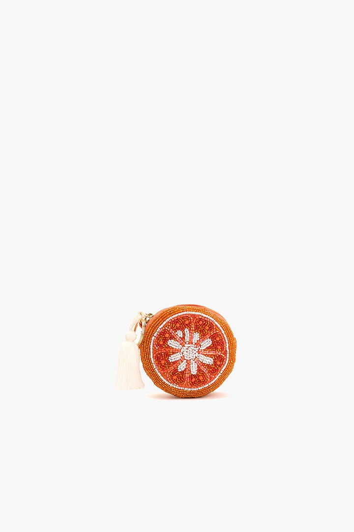 Citrus Bloom Beaded Coin Pouch - America & Beyond
