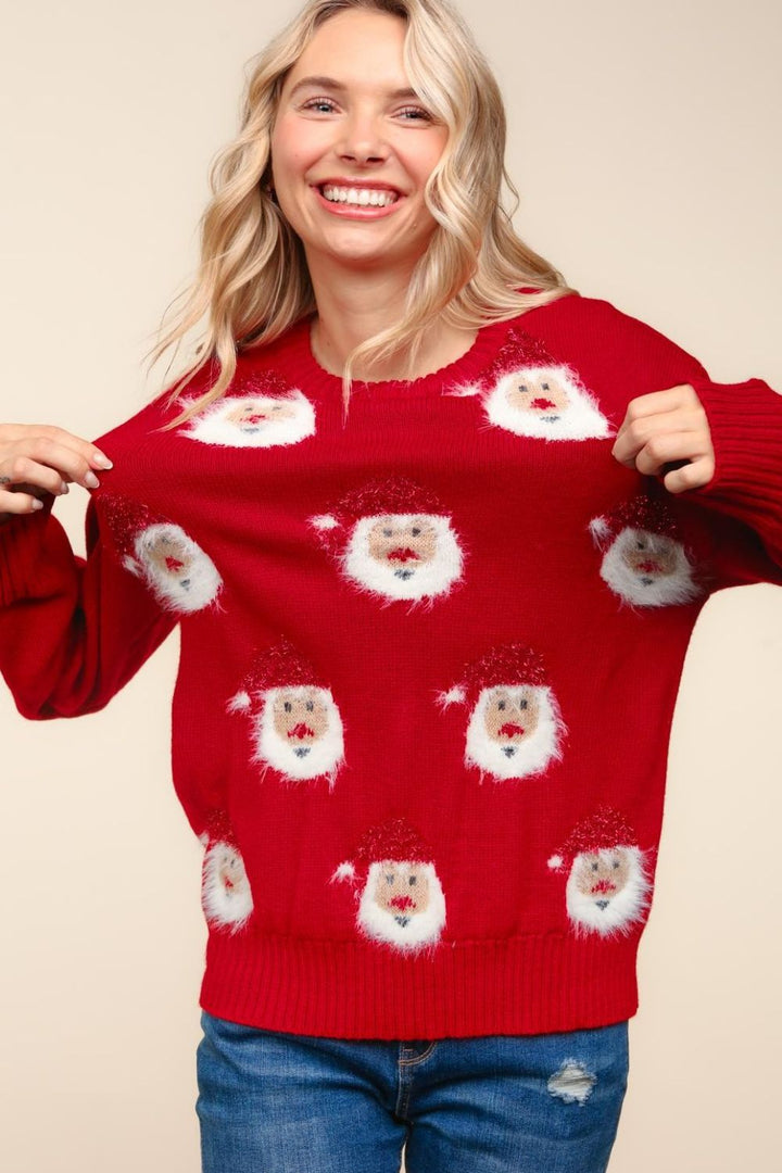 Santa Sparkle Brushed Sweater