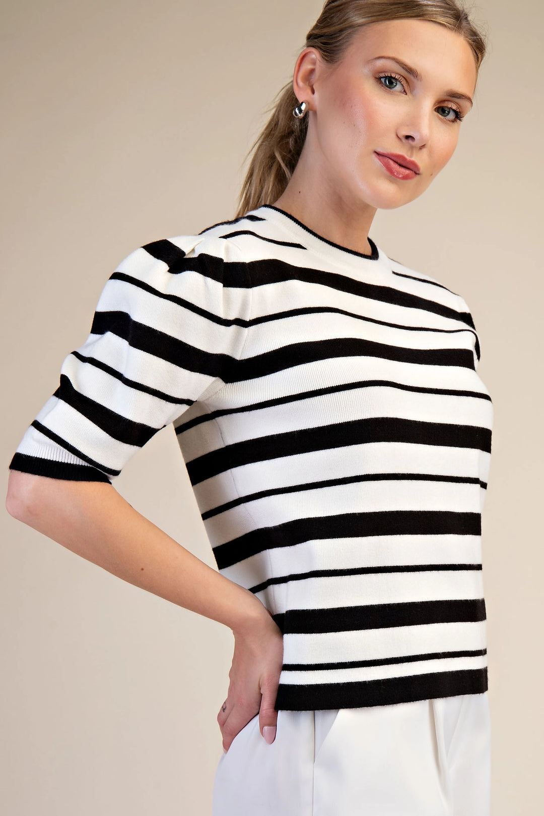 The Black & Ivory Breton Knit