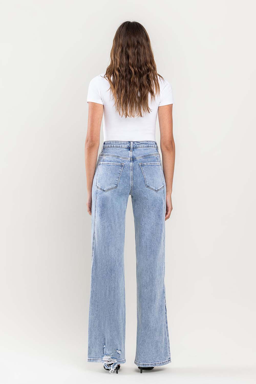 Olivia Ultra High Rise Wide Leg Jean - Vervet by Flying Monkey