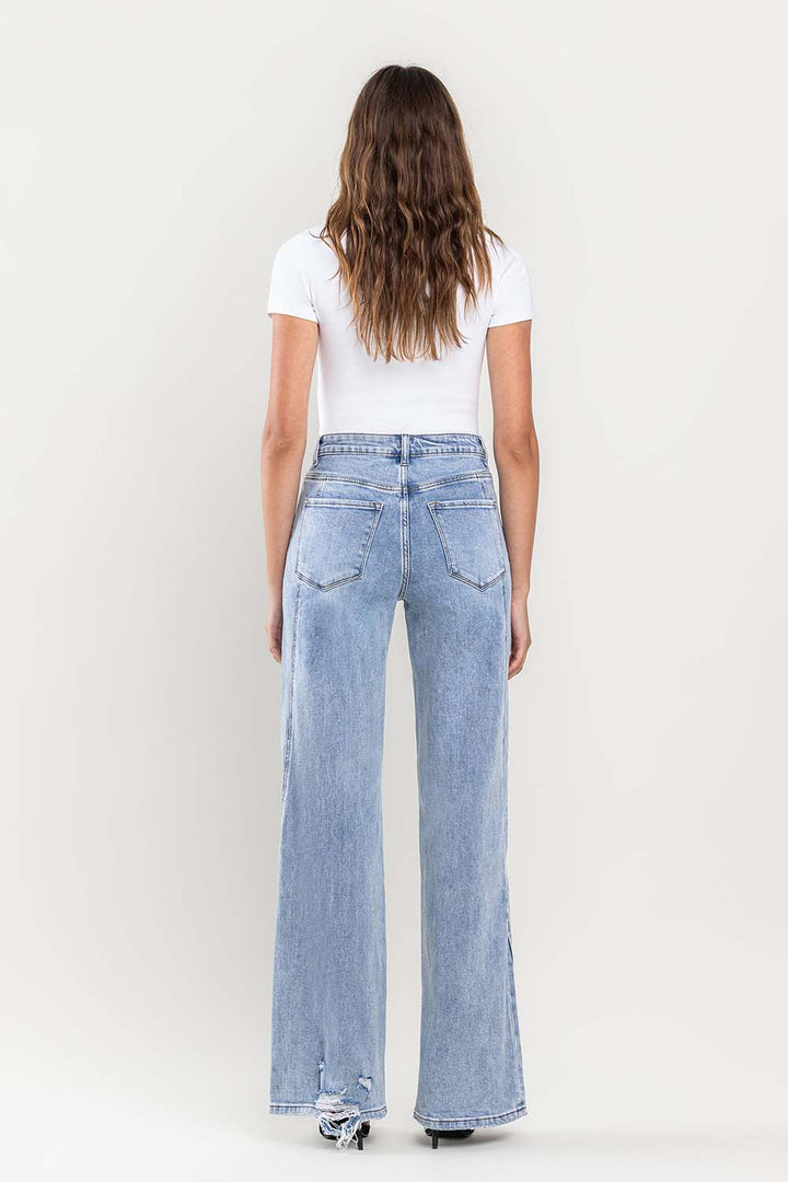 Olivia Ultra High Rise Wide Leg Jean - Vervet by Flying Monkey