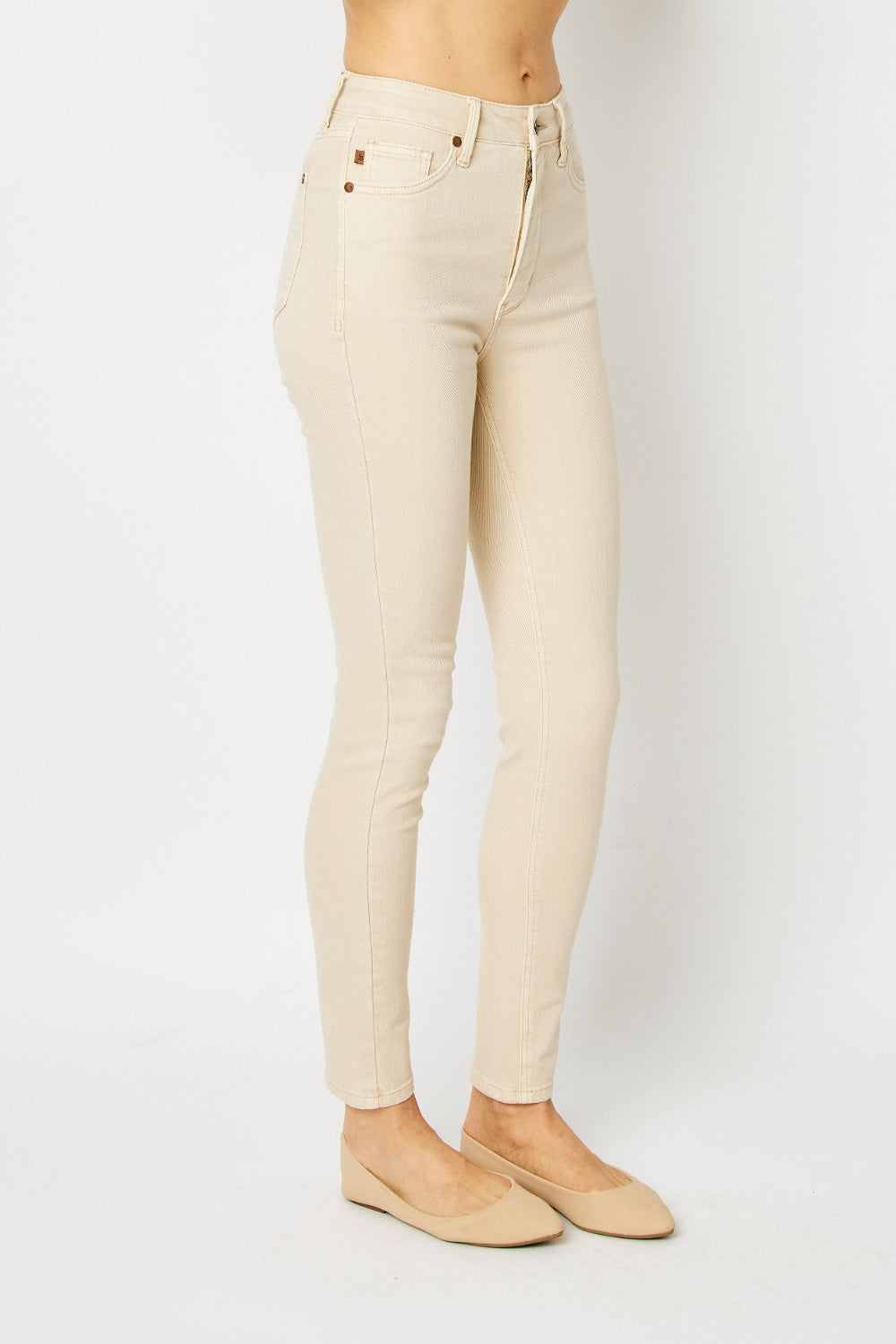 Gennie Garment Dyed Tummy Control Skinny Jeans - Judy Blue