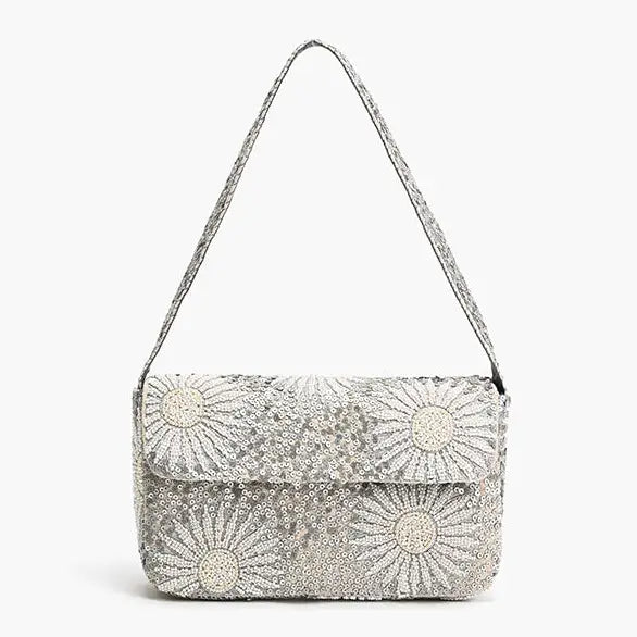 Ivory Petal Frostwork Shoulder Bag - America & Beyond