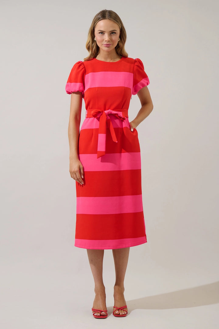 The Lolli Pop Stripe Midi Dress