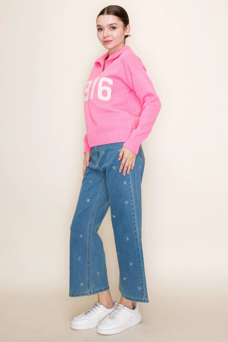 The 1976 Pink Varsity Sweater