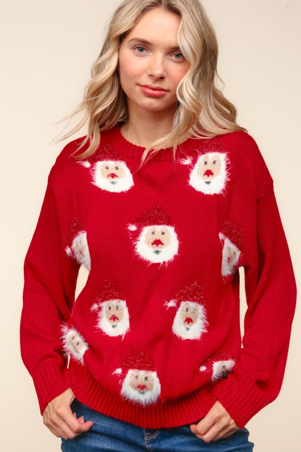 Santa Sparkle Brushed Sweater