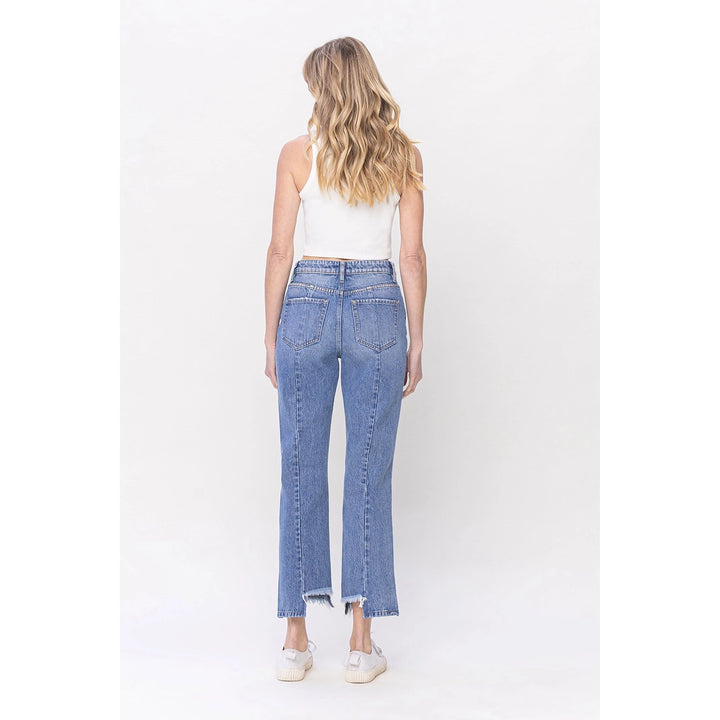 Norah High Rise Frayed Hem Straight