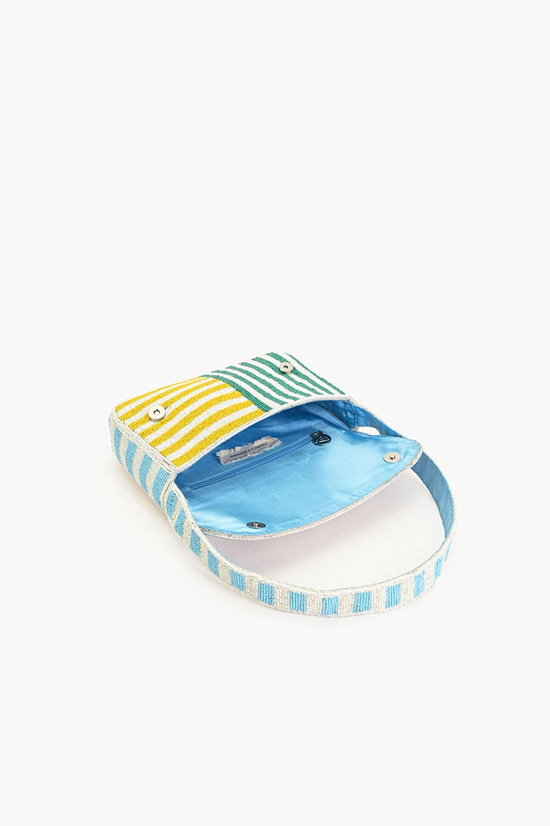 Candy Stripes Embellished Shoulder Bag - America & Beyond