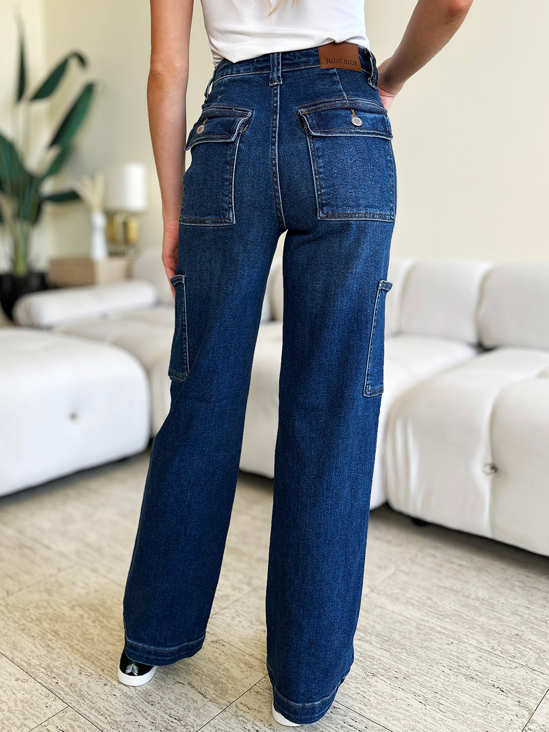 Renee High Waist Straight Cargo Jeans Judy Blue