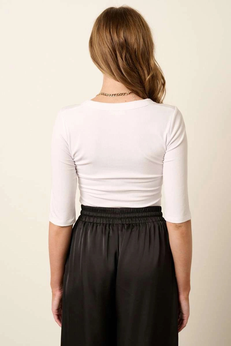 The Ivory Essential Ribbed Tee