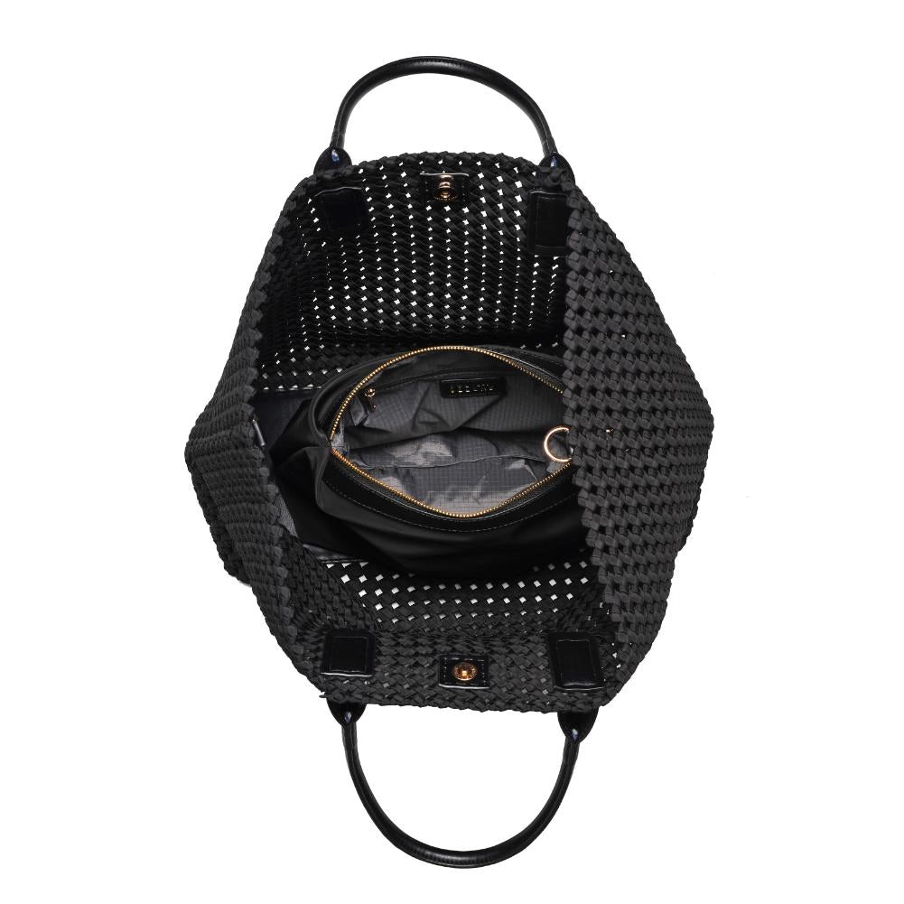 Solstice - Large Hand Woven Knot Tote in Black Sol and Selene