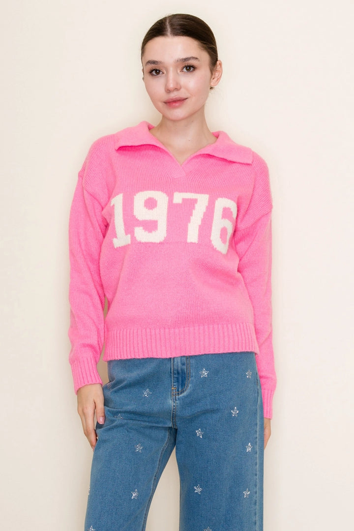 The 1976 Pink Varsity Sweater