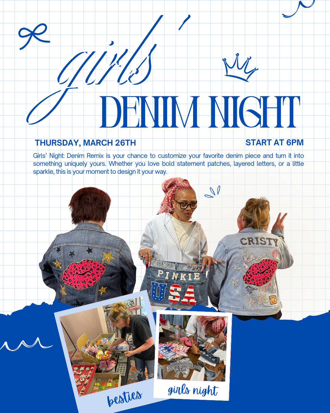 Girls’ Night: Denim Remix $45