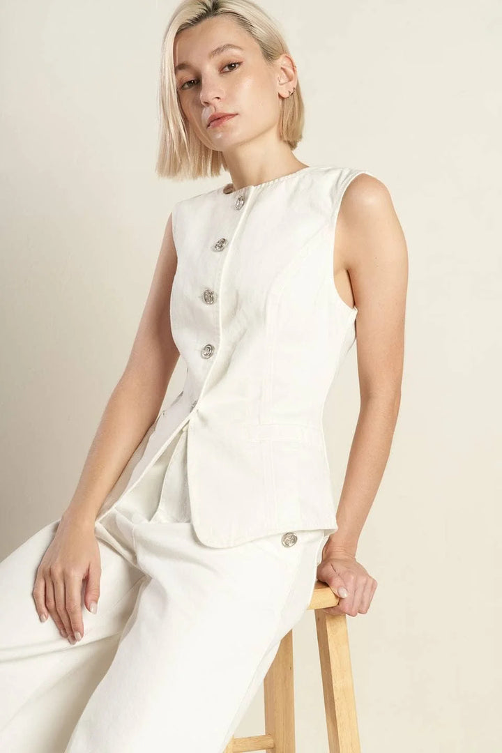 The Ivory Tailored Vest