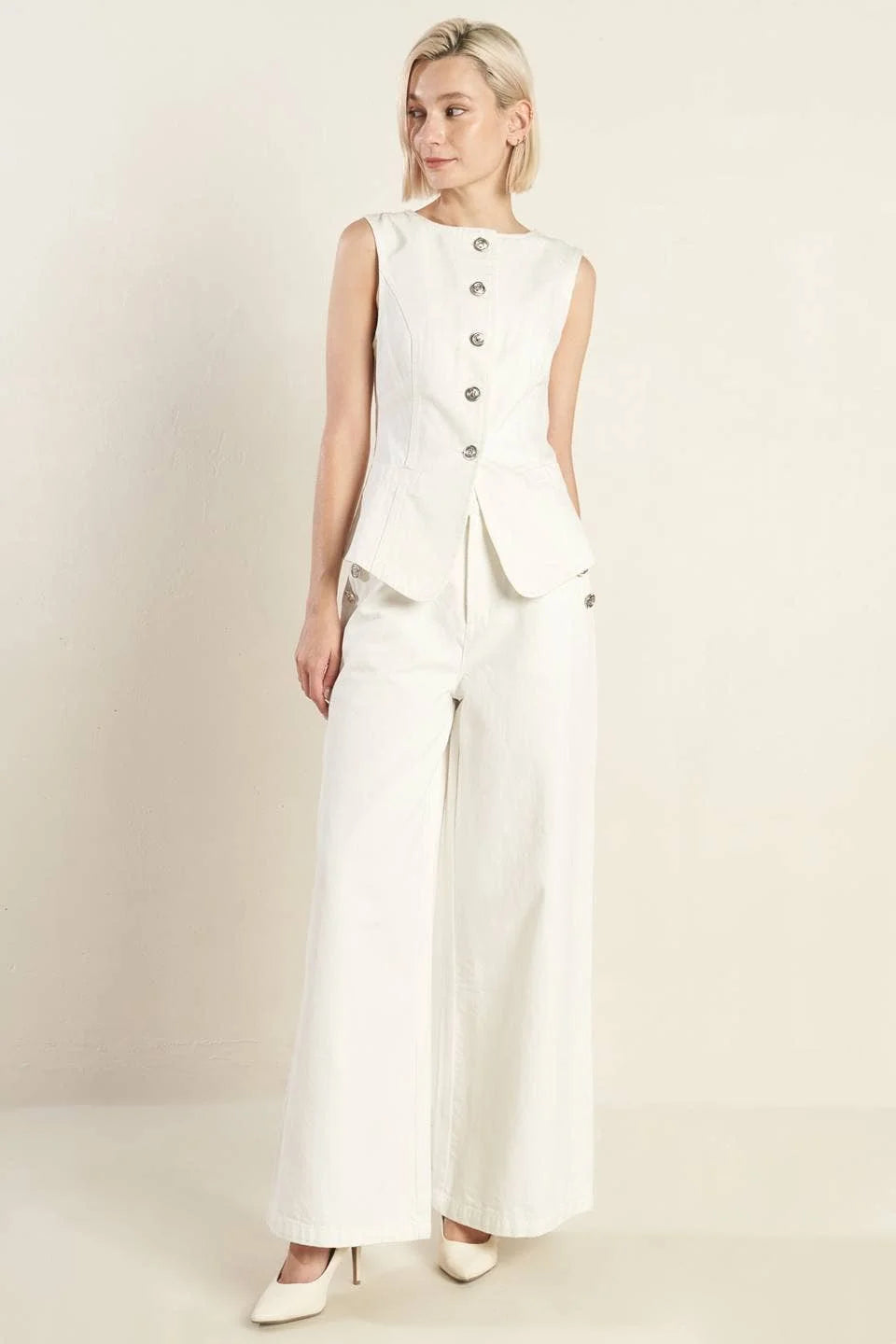The Ivory Tailored Vest