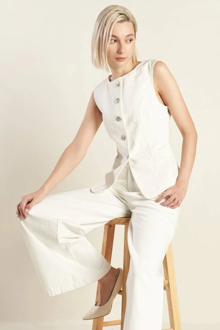 The Ivory Tailored Vest