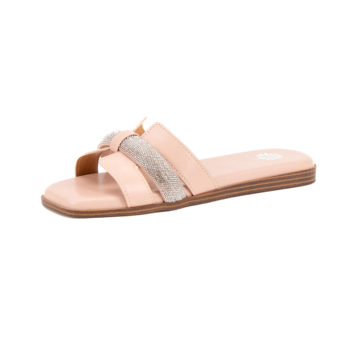 Kerria Slide Sandal in Blush - Yellow Box