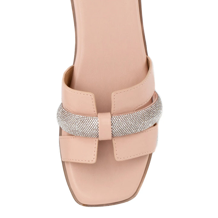 Kerria Slide Sandal in Blush - Yellow Box