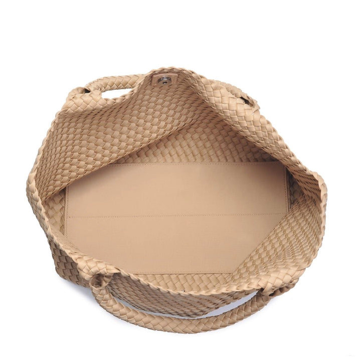 Sky's The Limit - Large Woven Neoprene Tote in Nude - Sol and Selene