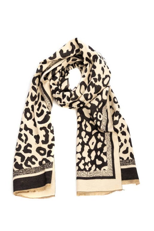 Two Tone Leopard Reversible Scarf - SAACHI