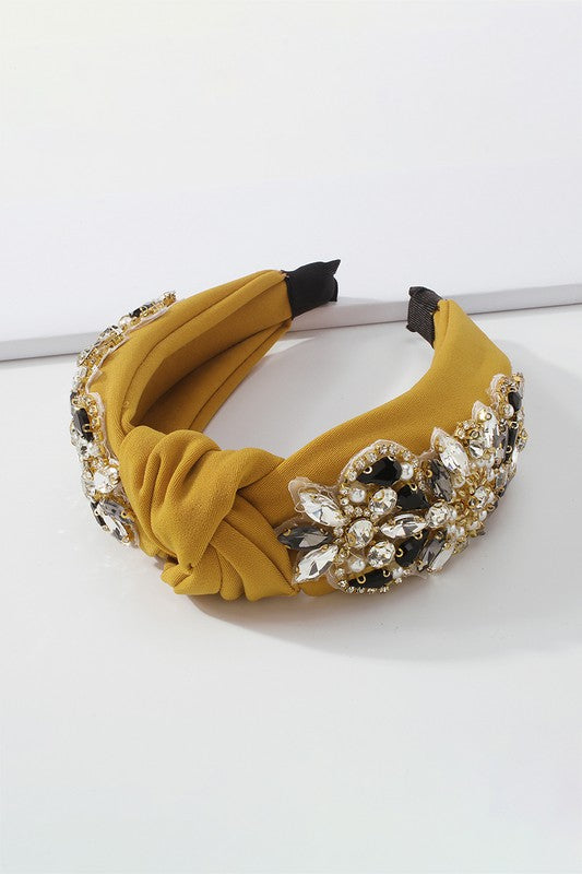 Lux Rhinestone Knotted Headband