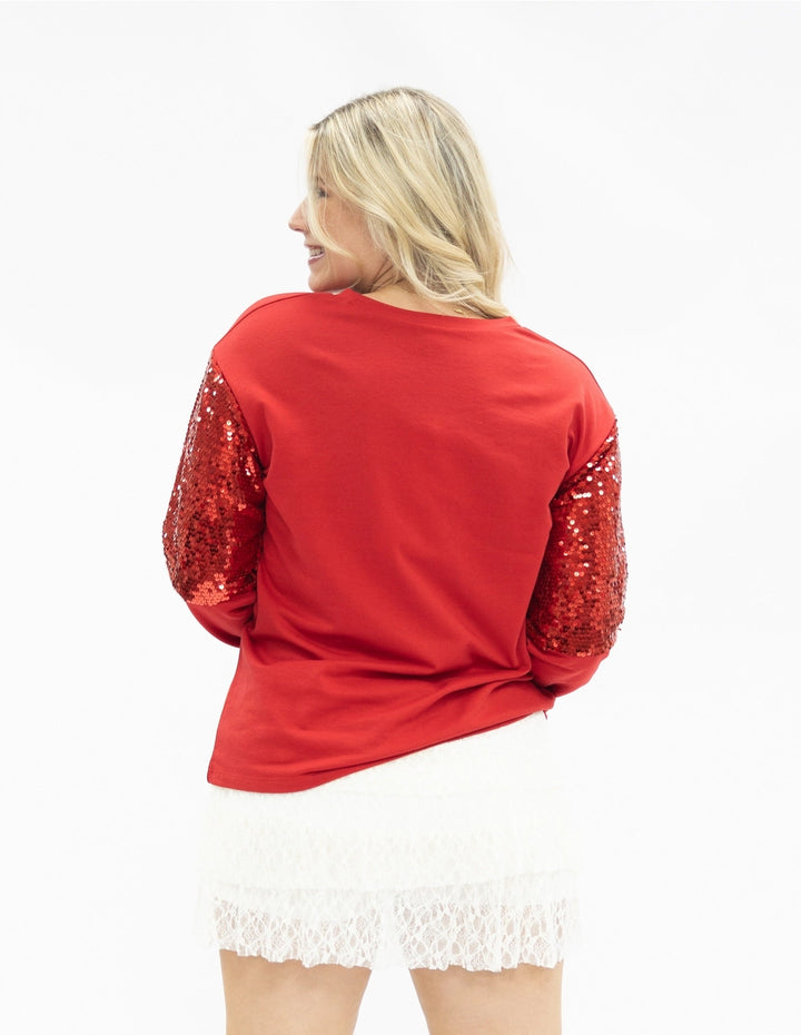 Sweetheart Martini Sequin Sweatshirt