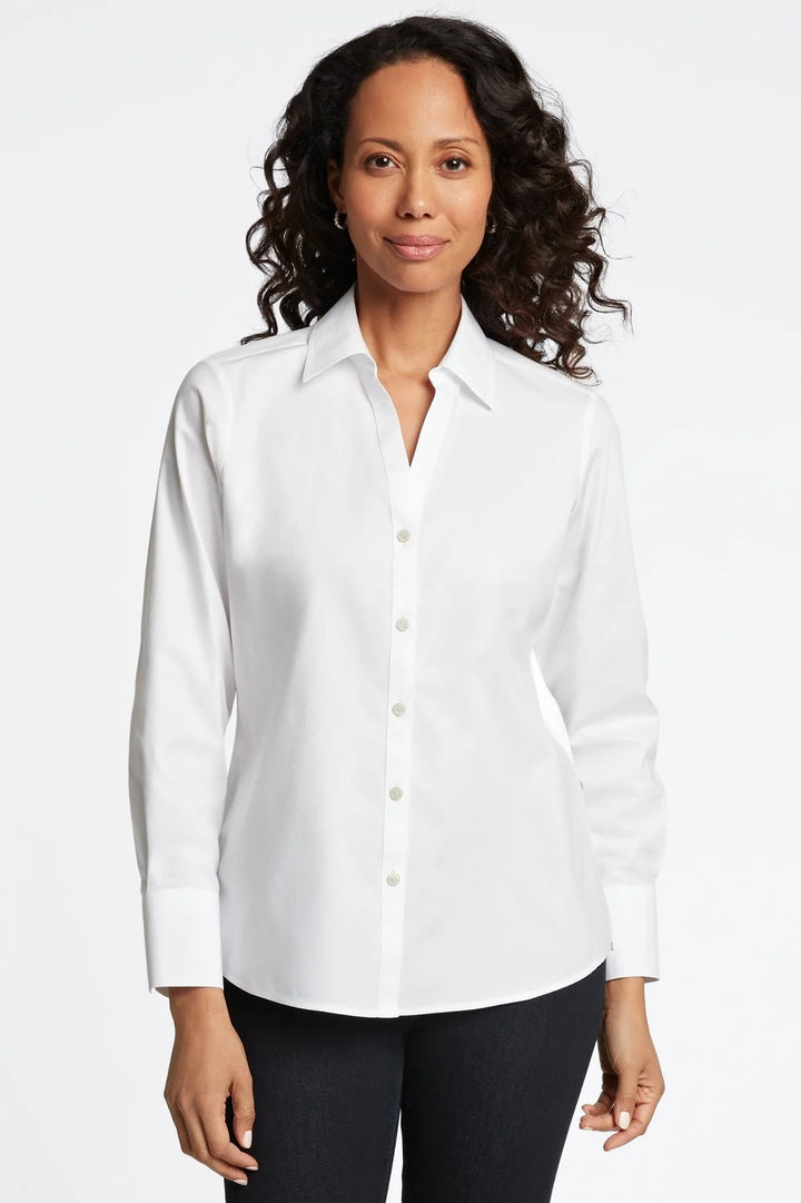 Mary Long Sleeve Pinpoint No Iron Button Down