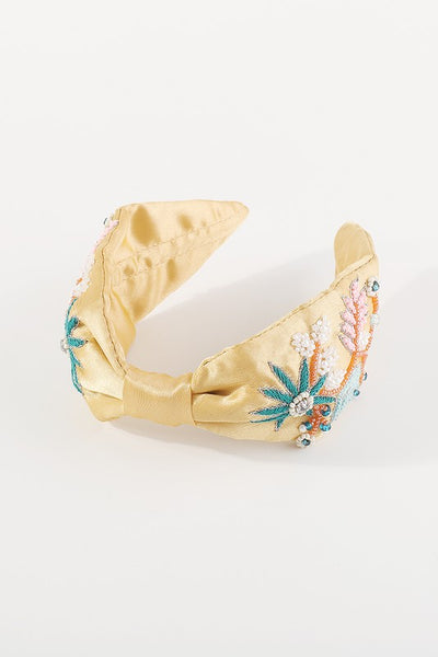 May Embroidered Knotted Headband