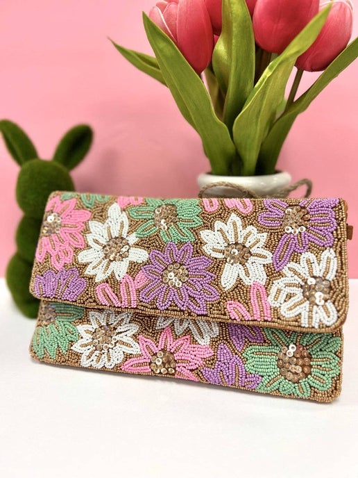 Pastel Flower Clutch