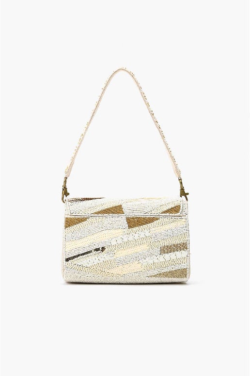 Winter White Beaded Handbag - America and Beyond