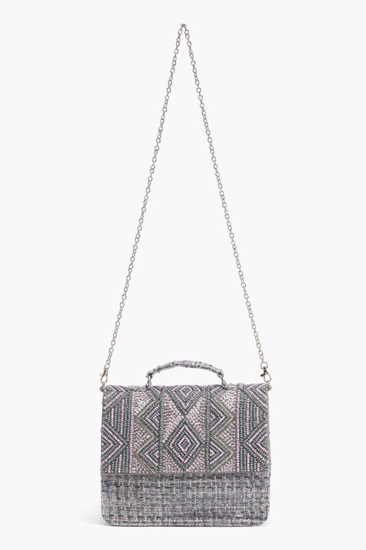 Lavender Fog Embellished Satchel - America & Beyond