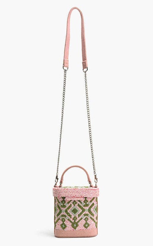 Pink Muse Embellished Handheld Bag - America & Beyond