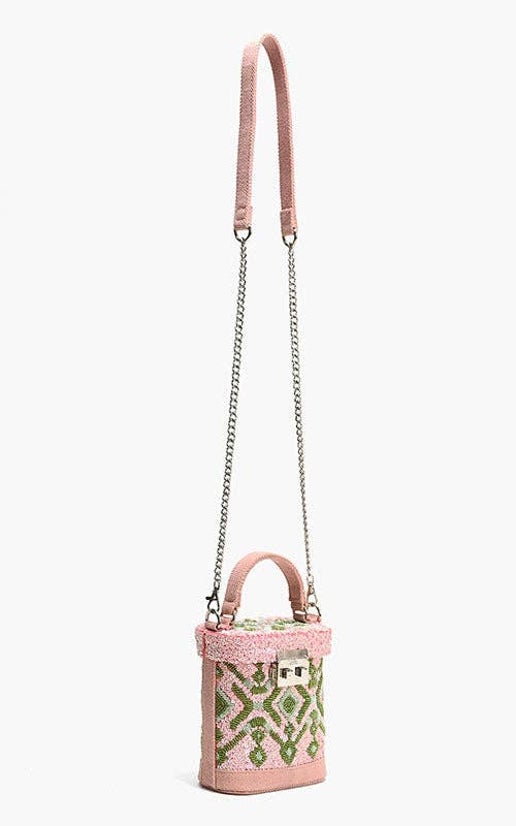 Pink Muse Embellished Handheld Bag - America & Beyond