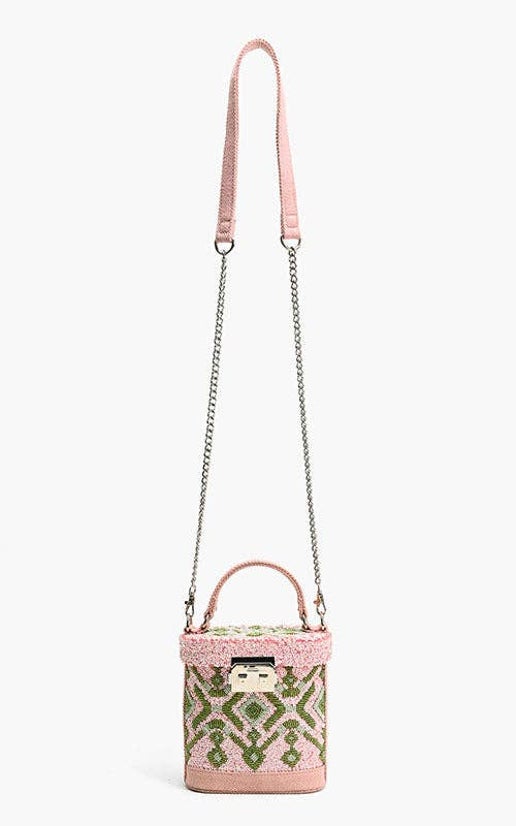 Pink Muse Embellished Handheld Bag - America & Beyond