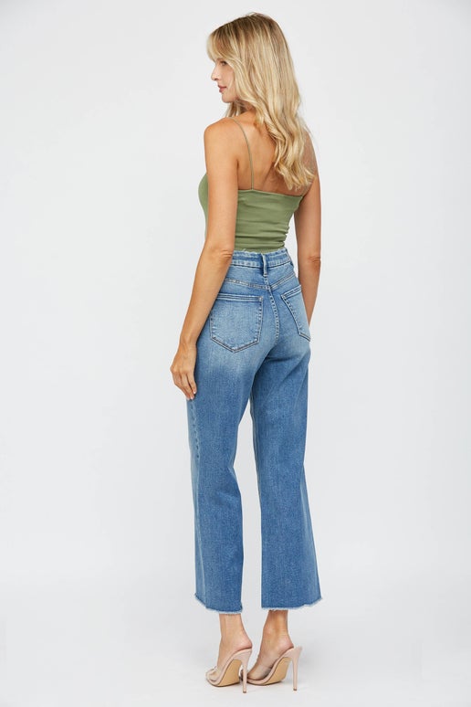 Mica Denim - FESTIVAL STRETCH SUPER HIGH-RISE WIDE LEG: WIDE MOON