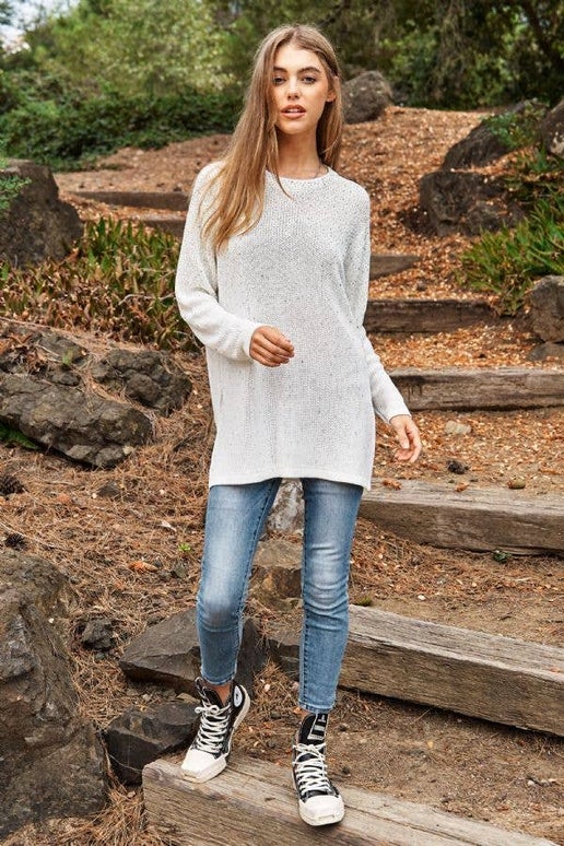 Rhinestone Pullover in Ivory M/L