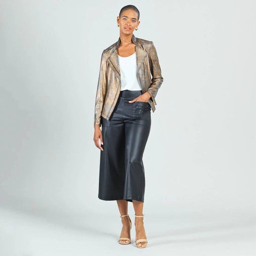 Metallic Liquid Leather ™ Textured Signature Jacket - Clara Sunwoo