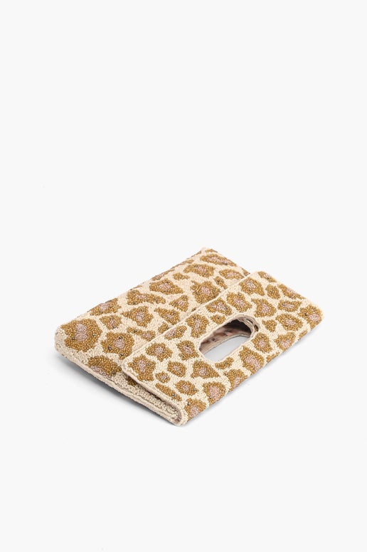 Rose Gold Leopard Clutch with Chain strap - America & Beyond