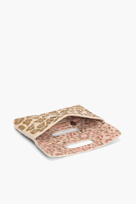Rose Gold Leopard Clutch with Chain strap - America & Beyond
