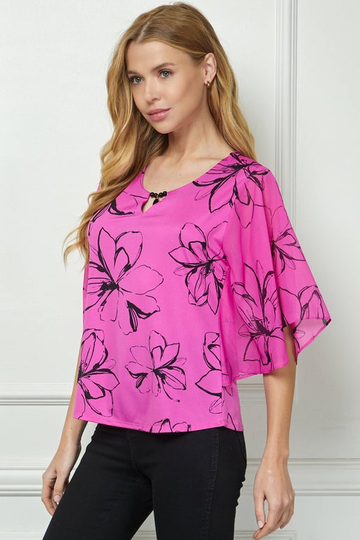 Pretty in Pink Floral Blouse