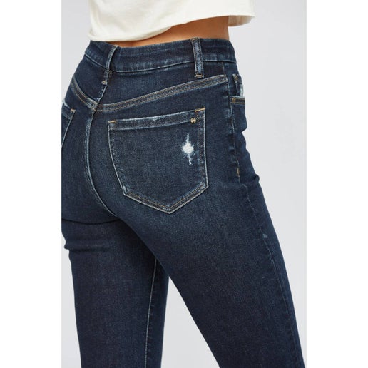 Mica Denim - HIGH RISE CROP FLARE: FENNEL, 32