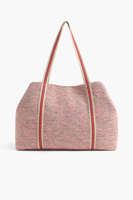 Orange to Mauve Ombre Embellished Tote - America & Beyond